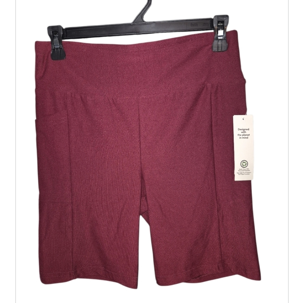 Women's Stretch Burgundy Shorts